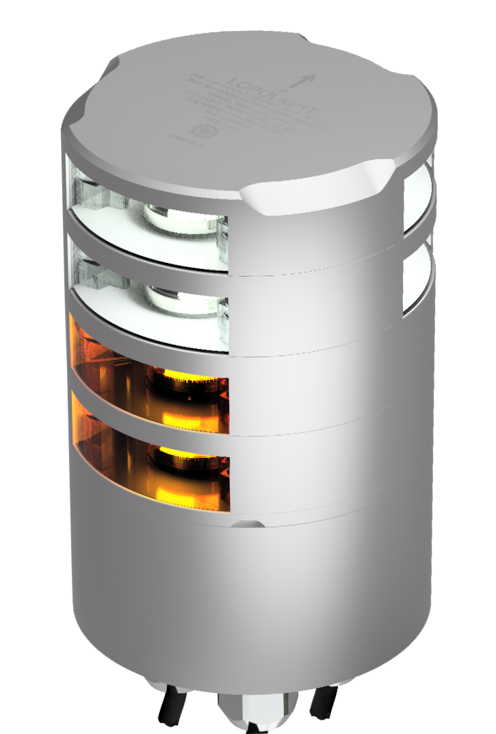 3nm dbl towing+dbl 360° white, silver anodized 3nm dbl towing+dbl 360° white, silver anodized